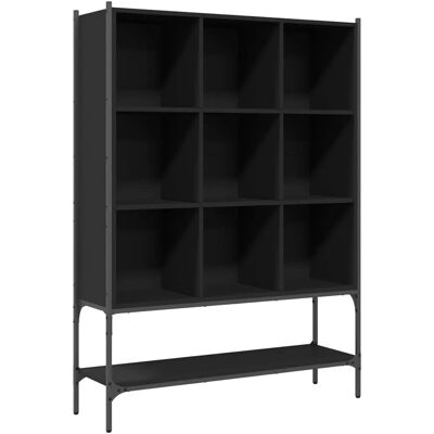 Bibliothèque noire vidaXL 102x30x141,5 cm en bois multistrat - Publicité Bibliothèque noire vidaXL 102x30x141,5 cm en bois multistrat - Publicité