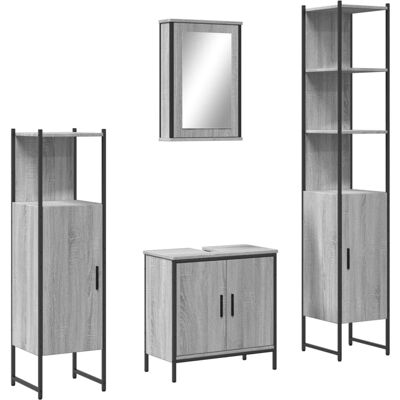 vidaXL Sonoma Engineered Wood Badeværelsesmøbel-Set 4 dele vidaXL Sonoma Engineered Wood Badeværelsesmøbel-Set 4 dele