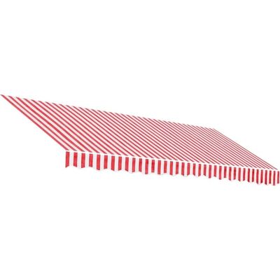 vidaXL Red and White Sunshade Canvas - Replacement Fabric for Awning 4x3 m vidaXL Red and White Sunshade Canvas - Replacement Fabric for Awning 4x3 m