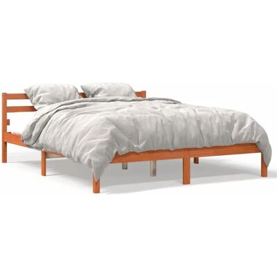 vidaXL 844149 Bedframe - Massief dennenhout - 200x200 cm - Slaapkamermeubel vidaXL 844149 Bedframe - Massief dennenhout - 200x200 cm - Slaapkamermeubel