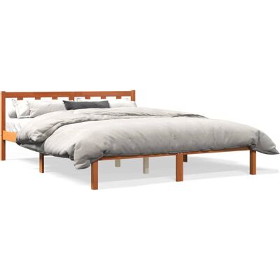 vidaXL Bedframe - Rustiek massief dennenhout - 160x200 cm - Bedtype vidaXL Bedframe - Rustiek massief dennenhout - 160x200 cm - Bedtype