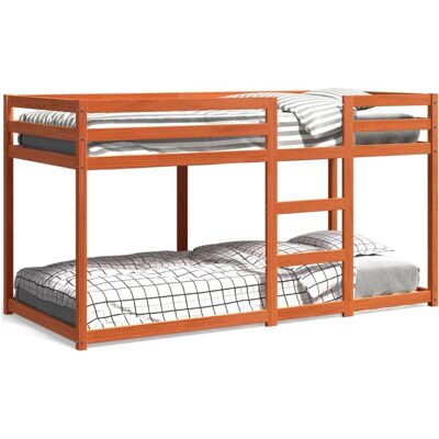 vidaXL Stapelbed Kinder Wax Bruin 80x200 cm - Bed vidaXL Stapelbed Kinder Wax Bruin 80x200 cm - Bed