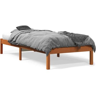 vidaXL Bettrahmen - Massiv Kiefer - Wachsbraun - 75x190cm - Bettgestell vidaXL Bettrahmen - Massiv Kiefer - Wachsbraun - 75x190cm - Bettgestell