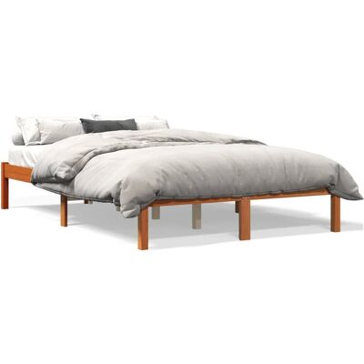 vidaXL Bedframe 135x190cm Ruwdennenhout Stabiele Basis vidaXL Bedframe 135x190cm Ruwdennenhout Stabiele Basis