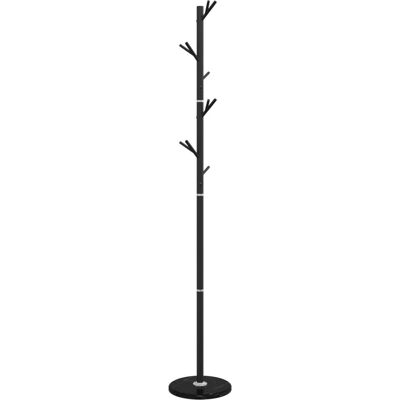 vidaXL Schwarzer 175cm Pulverbeschichteter Eisen-Garderobe - Kleiderständer vidaXL Schwarzer 175cm Pulverbeschichteter Eisen-Garderobe - Kleiderständer