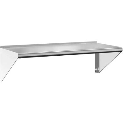 vidaXL Zilveren Rvs Wandrek - Wandopberging vidaXL Zilveren Rvs Wandrek - Wandopberging