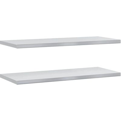 vidaxl Étagères murales en acier inoxydable 2 pcs 100x40x3 cm - Étagères - Publicité vidaxl Étagères murales en acier inoxydable 2 pcs 100x40x3 cm - Étagères - Publicité