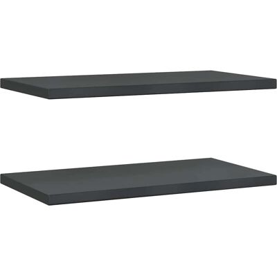 vidaXL 75x40x3 cm Black Stainless Steel Wall Shelves - Wall Storage Shelf vidaXL 75x40x3 cm Black Stainless Steel Wall Shelves - Wall Storage Shelf