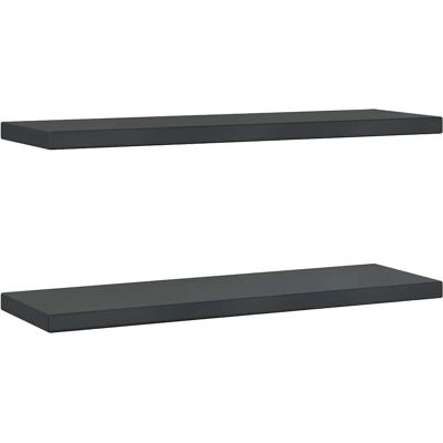 vidaXL Schwarze Edelstahl Wandregale - Wandregal vidaXL Schwarze Edelstahl Wandregale - Wandregal