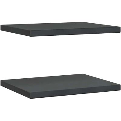 vidaXL Étagères murales en acier inoxydable noir - 2 pièces - 50x40x3 cm - Étagère murale - Publicité vidaXL Étagères murales en acier inoxydable noir - 2 pièces - 50x40x3 cm - Étagère murale - Publicité