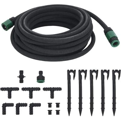 vidaXL Gartenschlauch Bewässerung Schwarz Gummi - Garden Soaker Hose vidaXL Gartenschlauch Bewässerung Schwarz Gummi - Garden Soaker Hose