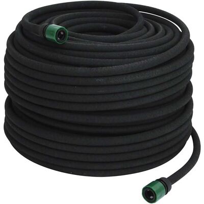 vidaXL Garden Soaker Hose - 100m Black Rubber Drip Pipe vidaXL Garden Soaker Hose - 100m Black Rubber Drip Pipe