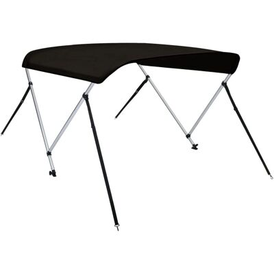 vidaXL 2-Bue Bimini Tag Sort - Vejrbeskyttelse vidaXL 2-Bue Bimini Tag Sort - Vejrbeskyttelse