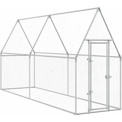 Klatka dla kur vidaXL - 400x100x190 cm - Ocynkowane stal Klatka dla kur vidaXL - 400x100x190 cm - Ocynkowane stal