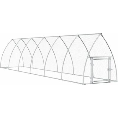 vidaXL Kurnik dla kur srebrny z ocynkowanej stali 600x105x120 cm vidaXL Kurnik dla kur srebrny z ocynkowanej stali 600x105x120 cm