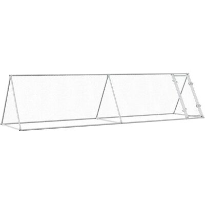 vidaXL Kyllingekasse Landbrug Kyllingehus - Stål, Sølv, 400x105x91 cm vidaXL Kyllingekasse Landbrug Kyllingehus - Stål, Sølv, 400x105x91 cm