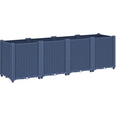 vidaXL Tuin Plantemmer Grijs 160x40x53 cm - Tuin Plantemmer vidaXL Tuin Plantemmer Grijs 160x40x53 cm - Tuin Plantemmer
