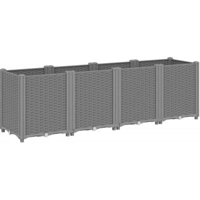 vidaXL Tuinbak Lichtgrijs 160x40x53 cm - Tuinbak vidaXL Tuinbak Lichtgrijs 160x40x53 cm - Tuinbak