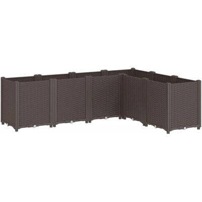 vidaXL Tuinplantbak Bruin 160x120x53 cm PP - Tuinplantbak vidaXL Tuinplantbak Bruin 160x120x53 cm PP - Tuinplantbak