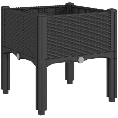 vidaXL Garden Planter with Legs - Black - 40x40x42 cm - Garden Planter vidaXL Garden Planter with Legs - Black - 40x40x42 cm - Garden Planter