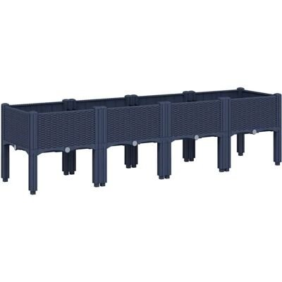 vidaXL Tuinplantentafel met Poten - Grijs vidaXL Tuinplantentafel met Poten - Grijs