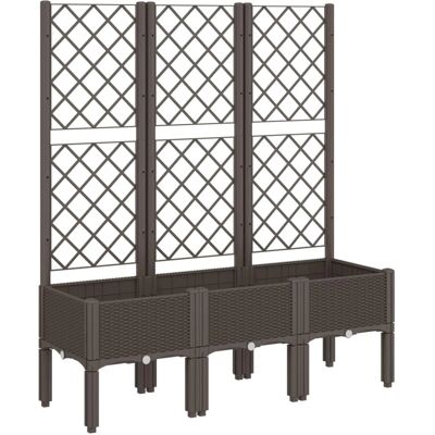 vidaXL Pflanzkübel mit Rankgitter - Pflanzkübel mit Rankgitter - Braun - 120 x 40 x 142 cm vidaXL Pflanzkübel mit Rankgitter - Pflanzkübel mit Rankgitter - Braun - 120 x 40 x 142 cm