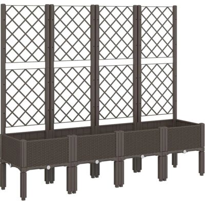 vidaXL Pflanzkübel mit Rankgitter Braun 160x40x142 cm - Garden Planter vidaXL Pflanzkübel mit Rankgitter Braun 160x40x142 cm - Garden Planter