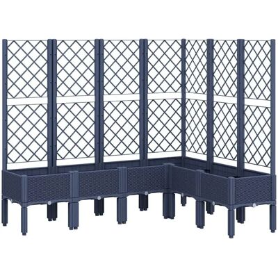 vidaXL Pflanzkübel mit Rankgitter grau 160x120x142 cm - Pflanzkübel vidaXL Pflanzkübel mit Rankgitter grau 160x120x142 cm - Pflanzkübel