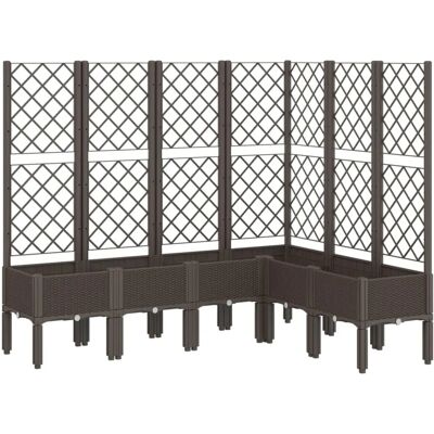vidaXL Pflanzkübel Mit Rankgitter Braun 160x120x142 cm - Garden Planter vidaXL Pflanzkübel Mit Rankgitter Braun 160x120x142 cm - Garden Planter