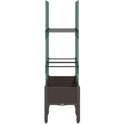 vidaXL Gartentopf mit Rankgitter Braun - Garten Pflanzkübel vidaXL Gartentopf mit Rankgitter Braun - Garten Pflanzkübel