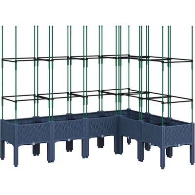 vidaXL Pflanzkübel mit Rankgitter - Gartentopf vidaXL Pflanzkübel mit Rankgitter - Gartentopf