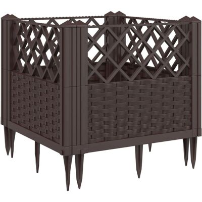 vidaXL Pflanzkasten Braun 43,5x43,5x43,5 cm - Pflanzkasten vidaXL Pflanzkasten Braun 43,5x43,5x43,5 cm - Pflanzkasten