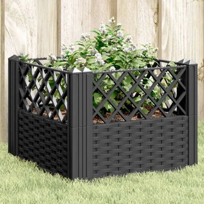 vidaXL Gartentopf Schwarz 43,5 x 43,5 x 43,5 cm PP - Pflanzkasten vidaXL Gartentopf Schwarz 43,5 x 43,5 x 43,5 cm PP - Pflanzkasten