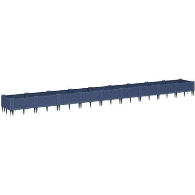 vidaXL Gartenpflanzgefäß mit Erdspießen Grau 362,5x42,5x28,5 cm - Blumenbeet vidaXL Gartenpflanzgefäß mit Erdspießen Grau 362,5x42,5x28,5 cm - Blumenbeet