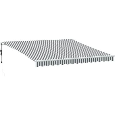 vidaXL Automatisk Udtrækkelig Markise 400x350cm Antracit & Hvid - Markise vidaXL Automatisk Udtrækkelig Markise 400x350cm Antracit & Hvid - Markise