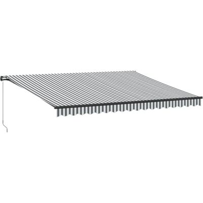 vidaXL Anthrazit & Weiß Manuelle Markise - Outdoor Canopy vidaXL Anthrazit & Weiß Manuelle Markise - Outdoor Canopy