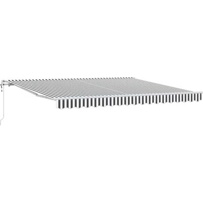vidaXL Automatischer ausfahrbarer Markise - 400x300 cm - Anthrazit & Weiß vidaXL Automatischer ausfahrbarer Markise - 400x300 cm - Anthrazit & Weiß