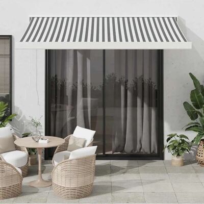vidaXL Anthrazit Weiß 3,5x2,5 m Markise vidaXL Anthrazit Weiß 3,5x2,5 m Markise