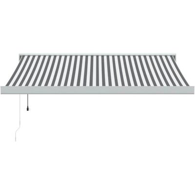 vidaXL Rullegardin med hvid og antracit - 3,5x2,5 m - Markise vidaXL Rullegardin med hvid og antracit - 3,5x2,5 m - Markise