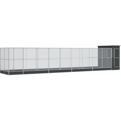 vidaXL 1037x203x216 cm Steel Bird Cage with Extension - Bird Cage vidaXL 1037x203x216 cm Steel Bird Cage with Extension - Bird Cage