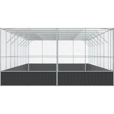 vidaXL Voliere mit Erweiterung - Stahl Vogelkäfig 832x414x212 cm vidaXL Voliere mit Erweiterung - Stahl Vogelkäfig 832x414x212 cm