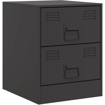 vidaXL Natbord - Stål sort - 34,5x39x44 cm vidaXL Natbord - Stål sort - 34,5x39x44 cm