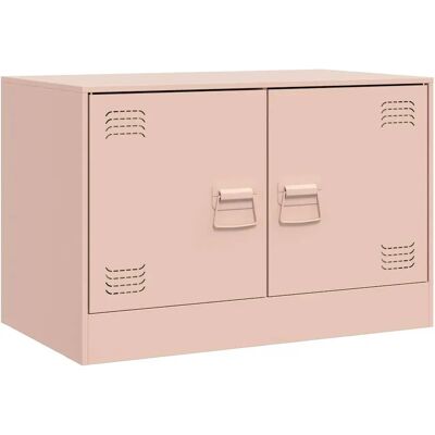 Meuble TV vidaXL - Rose Acier 67x39x44 cm - Meuble TV - Publicité Meuble TV vidaXL - Rose Acier 67x39x44 cm - Meuble TV - Publicité