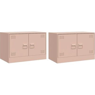 vidaXL Pinkes TV-Schrank - 2 Stück, 67x39x44 cm - TV Möbel vidaXL Pinkes TV-Schrank - 2 Stück, 67x39x44 cm - TV Möbel