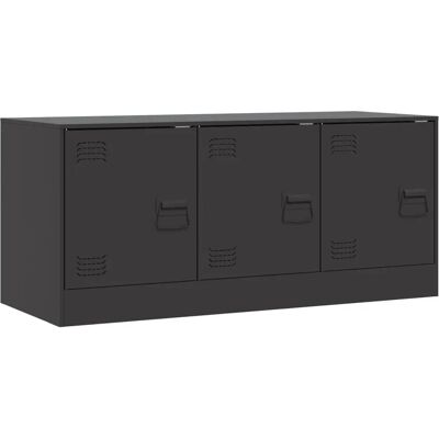 vidaXL TV Kast Zwart 99x39x44 cm Staal - TV Kast vidaXL TV Kast Zwart 99x39x44 cm Staal - TV Kast