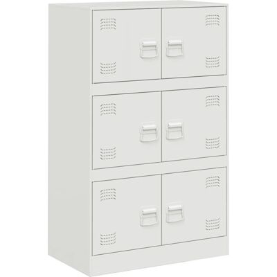vidaXL 841660 Buffet en Acier Blanc - Rangement Salon ou Hall - Publicité vidaXL 841660 Buffet en Acier Blanc - Rangement Salon ou Hall - Publicité