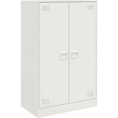 vidaXL 841666 Weißer Stahl-Sideboard - Wohnzimmer Stauraum Möbel vidaXL 841666 Weißer Stahl-Sideboard - Wohnzimmer Stauraum Möbel