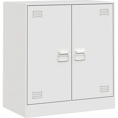 Buffet en acier blanc vidaXL - 67x39x73 cm Armoire de rangement - Publicité Buffet en acier blanc vidaXL - 67x39x73 cm Armoire de rangement - Publicité