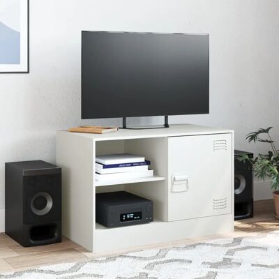 vidaXL Weiße Stahl TV-Schrank 67x39x44 cm - TV Typ vidaXL Weiße Stahl TV-Schrank 67x39x44 cm - TV Typ
