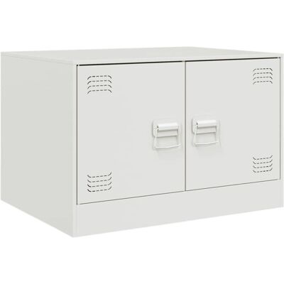 vidaXL Couchtisch Weiß Stahl 67x50x44 cm - Beistelltisch vidaXL Couchtisch Weiß Stahl 67x50x44 cm - Beistelltisch